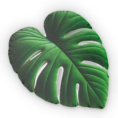 Monstera Leaf Plush Shaped Pillow