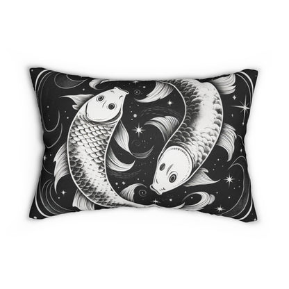 Pisces Zodiac Design, Spun-Polyester Lumbar Pillow, Double-Sided Print