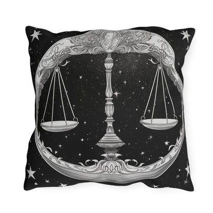 Libra Zodiac UV-Resistant Outdoor Pillow, Water-Resistant, Spun Polyester