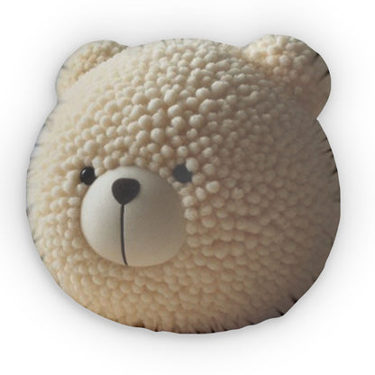 Boucle Teddy Bear, Plush Shaped Pillow