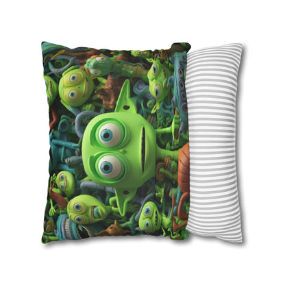 Toy Alien Story Space Character Galactic UFO Anime Cartoon - Spun Polyester Square Pillow Case