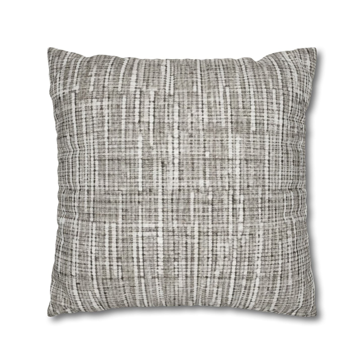 Silver Grey: Denim-Inspired, Contemporary Fabric Design - Spun Polyester Square Pillow Case