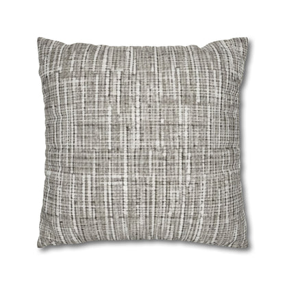 Silver Grey: Denim-Inspired, Contemporary Fabric Design - Spun Polyester Square Pillow Case