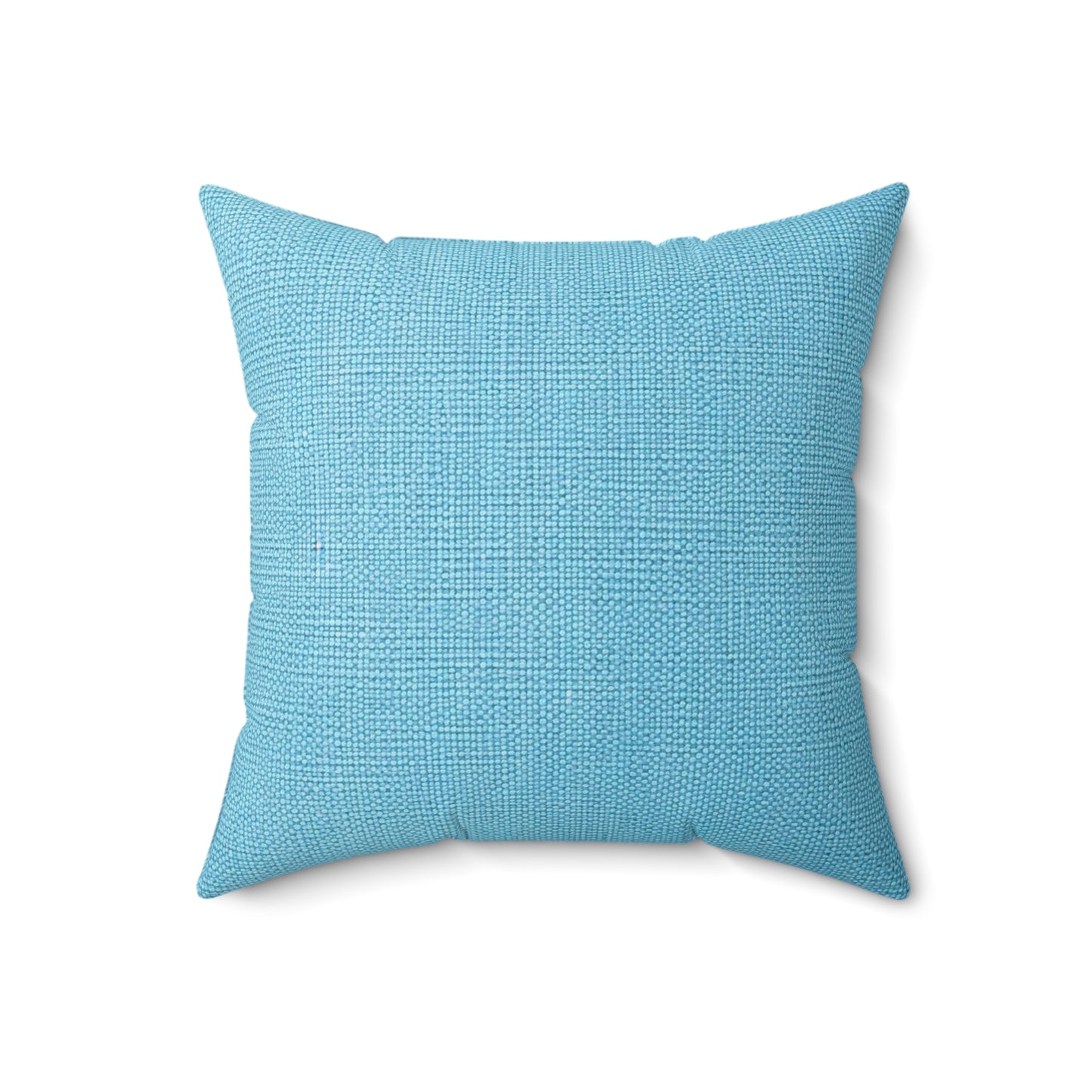 Bright Aqua Teal: Denim-Inspired Refreshing Blue Summer Fabric - Spun Polyester Square Pillow