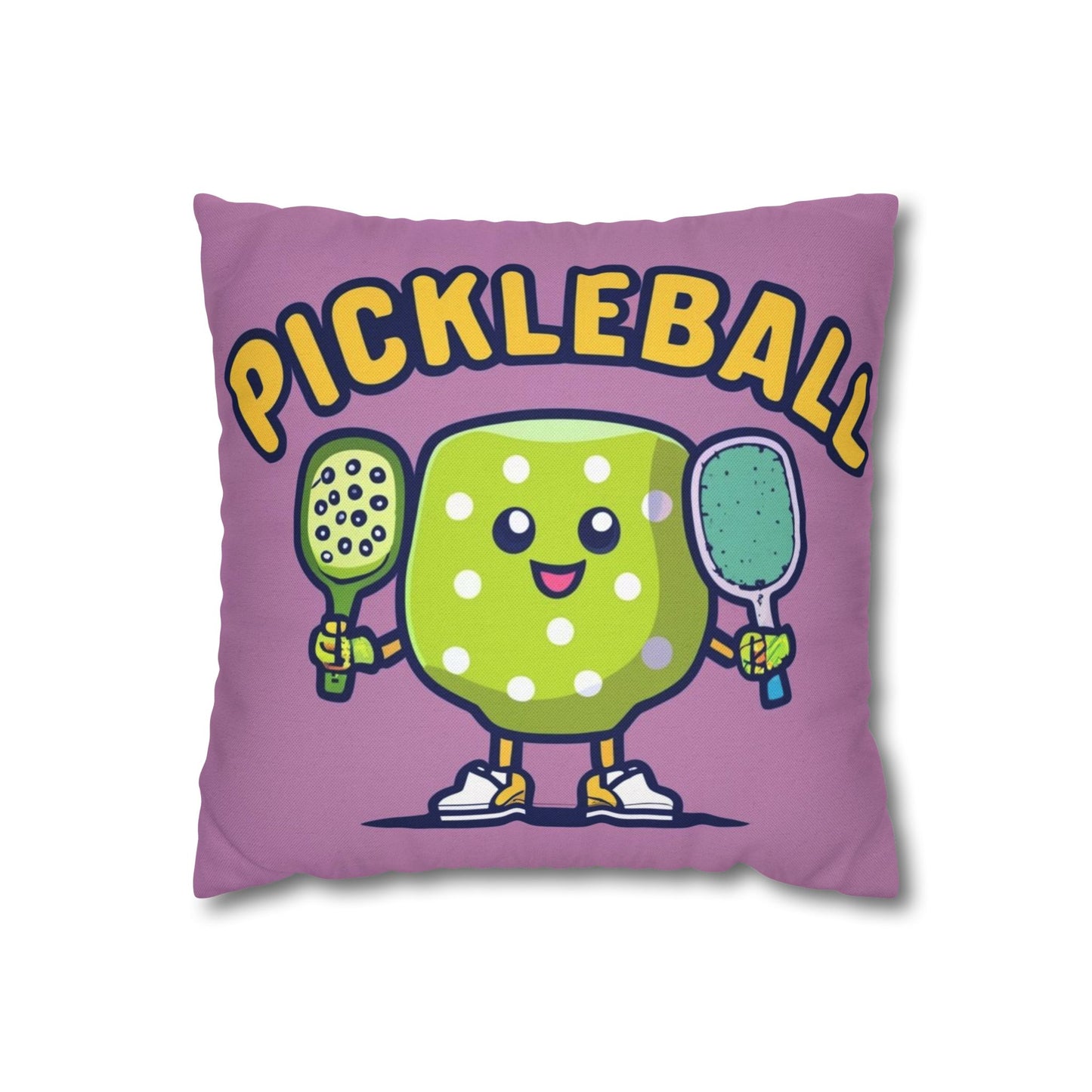 Pickleball Anime kawaii - Cartoon Graphic - Sport Character - Spun Polyester Square Pillow Case