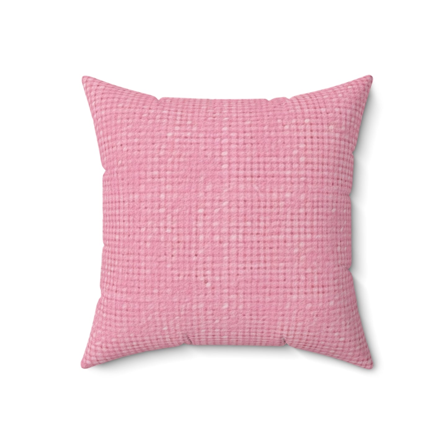 Pastel Rose Pink: Denim-Inspired, Refreshing Fabric Design - Spun Polyester Square Pillow