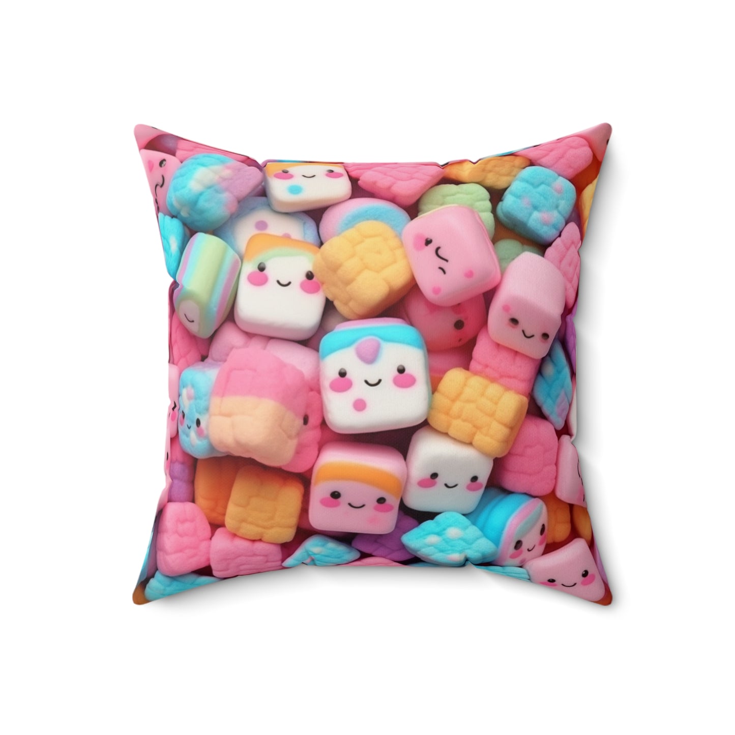 Kawaii Anime Sweets: Adorable Japanese Candy Magic - Spun Polyester Square Pillow