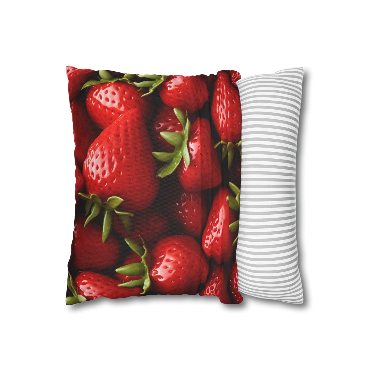 Strawberry Patch Picks: Home Decor and Gifts for the Ultimate Berry Fan - Spun Polyester Square Pillow Case