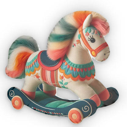 Rocking Horse Plush Shaped Pillow