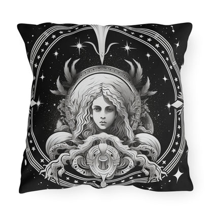 Virgo Zodiac UV-Resistant Outdoor Pillow, Water-Resistant, Spun Polyester