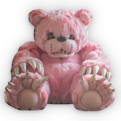 Pink Giant Teddy Bear Razer Sharp Claws - Plush Shaped Pillows