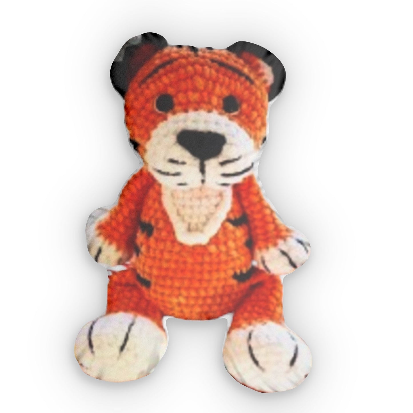 Big Plush Tiger Amigurumi Crochet, Big Plush Tiger Toy - Shaped Pillow