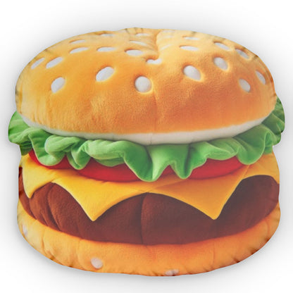 Cheese Burger Food Plush Shaped Pillow