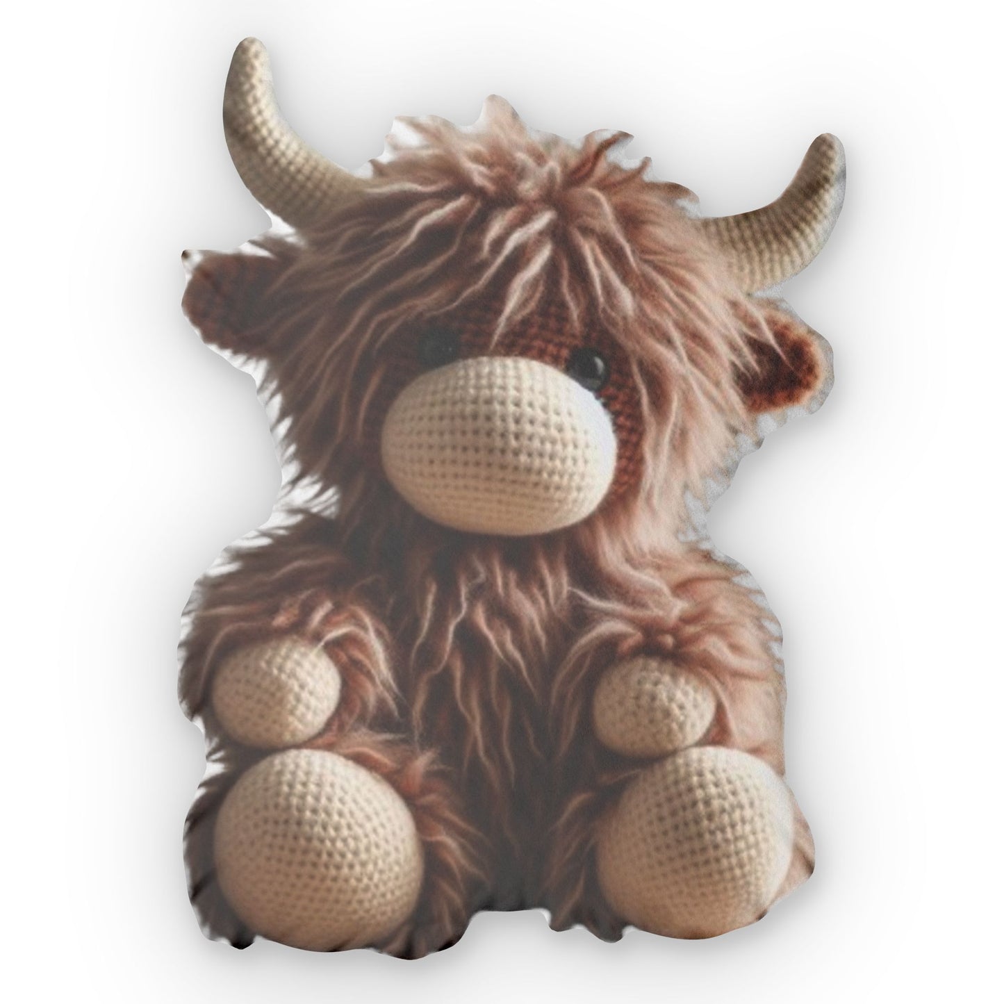 Highland Cow Crochet, Plush Doll, Gift For Her, Shaped Pillows