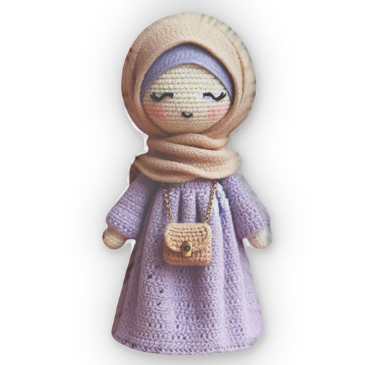 Crochet Hijab Doll, Amigurumi Muslim Doll, Crochet Amigurumi Doll For Sale, Ramadan gift, Muslim Gift, Eid Gifts For Kids, Shaped Pillow