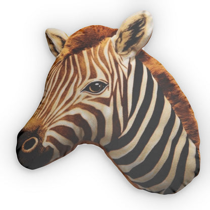 Zebra Plush Cushion, Stuffed Animal, Shaped Pillow