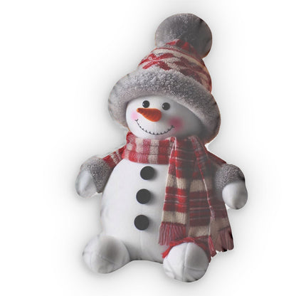 Snowman Plush Christmas Shaped Pillow