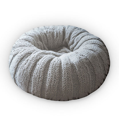 Knitted Beanbag Chair Cushion, Plush Shaped Pillow