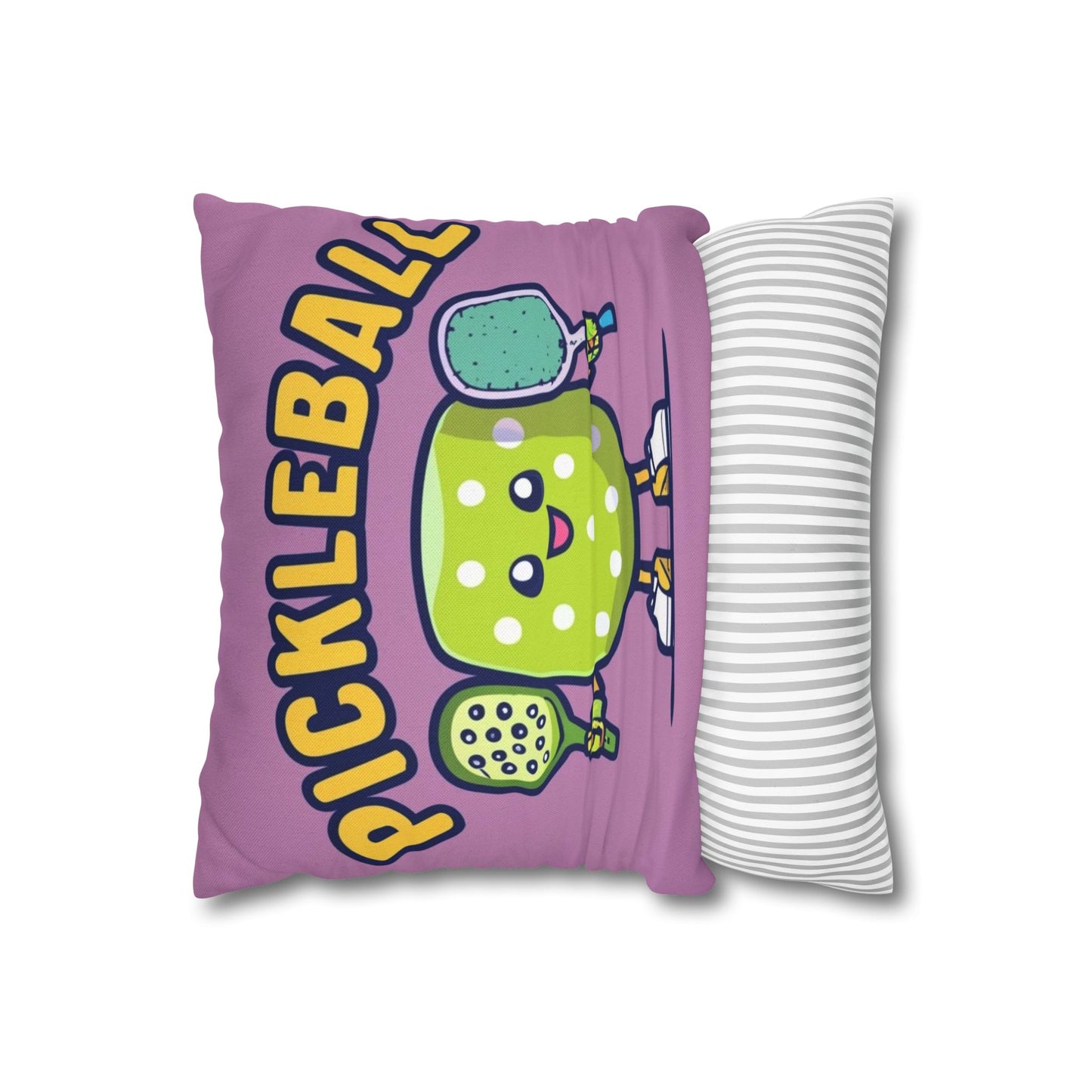 Pickleball Anime kawaii - Cartoon Graphic - Sport Character - Spun Polyester Square Pillow Case