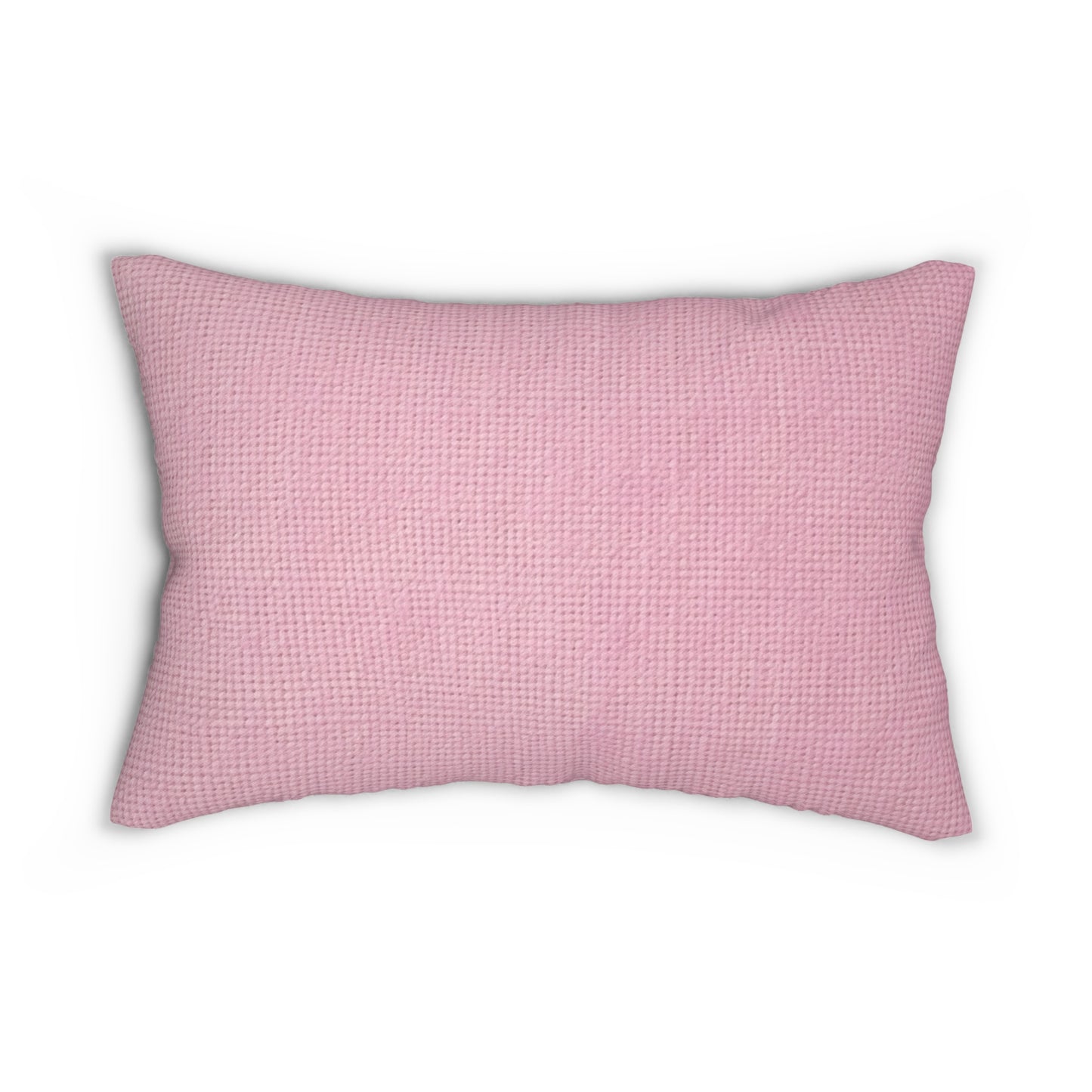 Blushing Garment Dye Pink: Denim-Inspired, Soft-Toned Fabric - Spun Polyester Lumbar Pillow