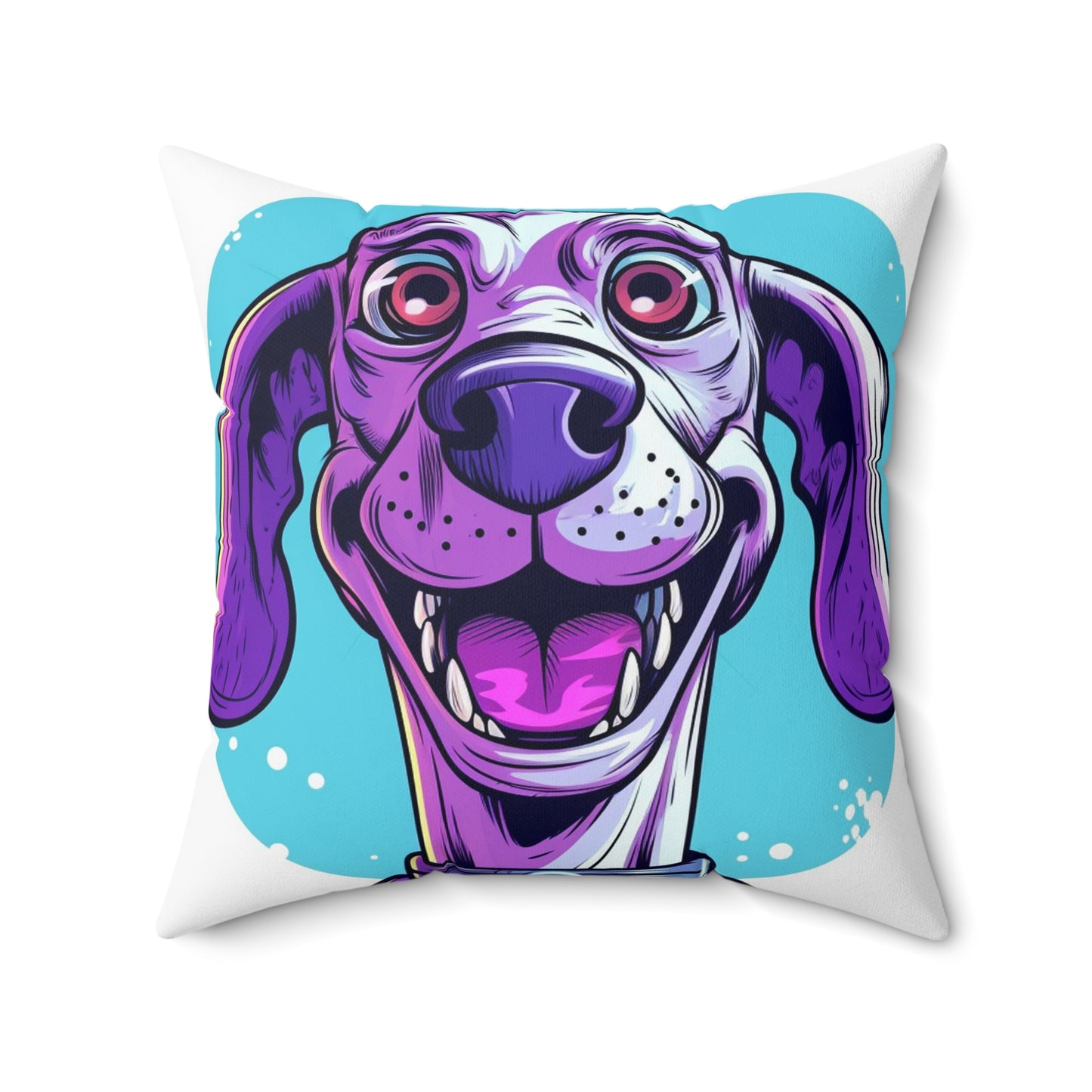 Alien Puppy Anime Comic Style Spun Polyester Square Pillow