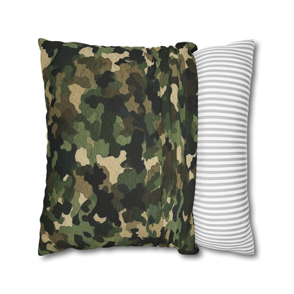 Classic Camo | Camouflage Wrap | Traditional Camo - Spun Polyester Square Pillow Case