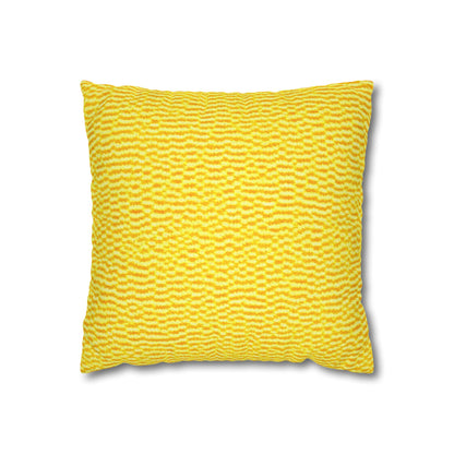 Sunshine Yellow Lemon: Denim-Inspired, Cheerful Fabric - Spun Polyester Square Pillow Case