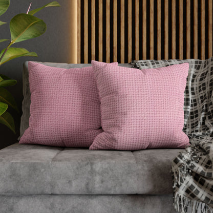 Blushing Garment Dye Pink: Denim-Inspired, Soft-Toned Fabric - Spun Polyester Square Pillow Case