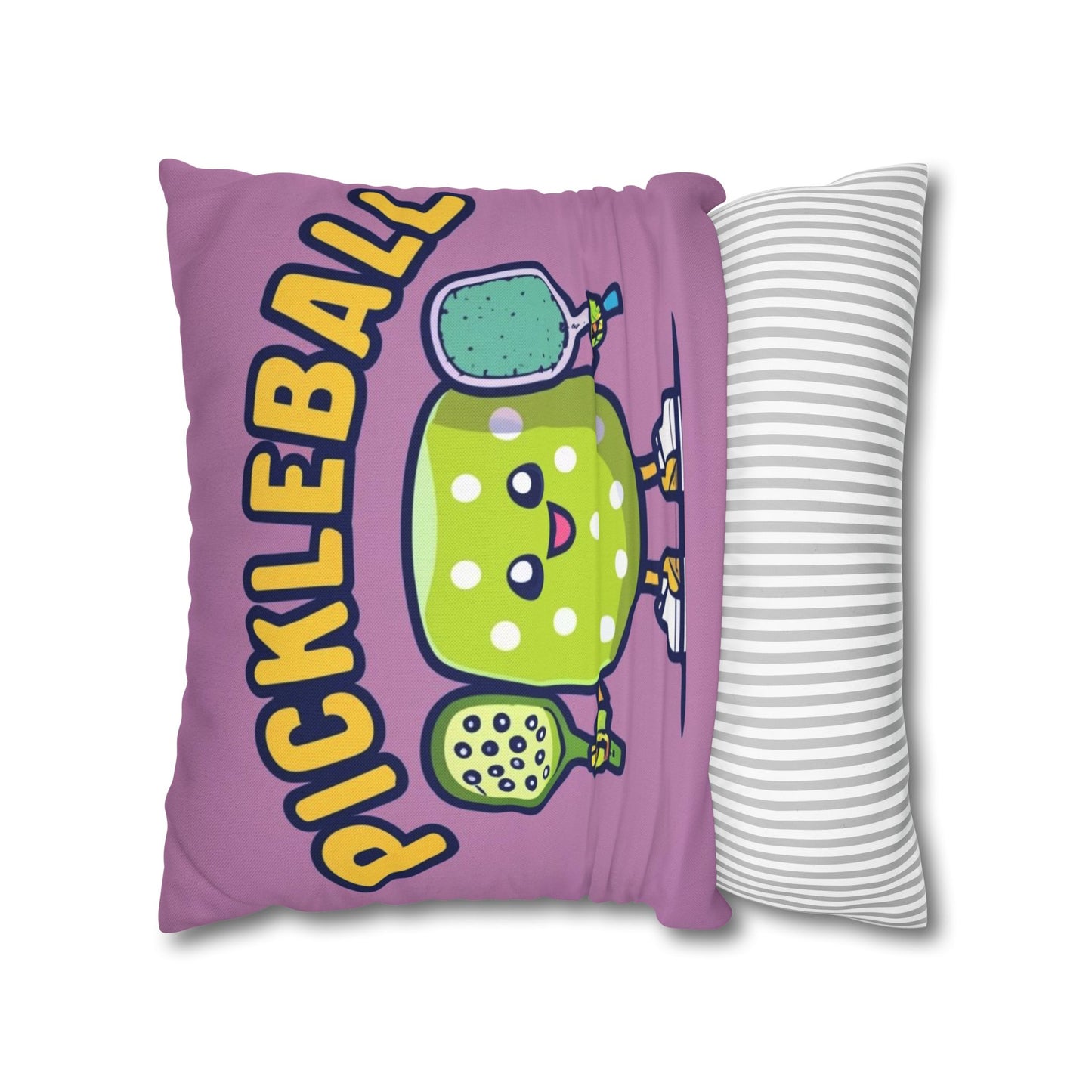 Pickleball Anime kawaii - Cartoon Graphic - Sport Character - Spun Polyester Square Pillow Case