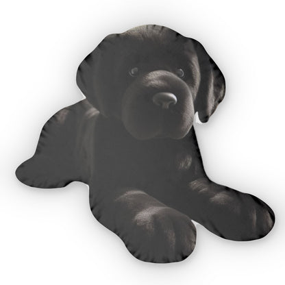 Black Labrador Dog, Black Lab Puppy, Stuffed Animal Plush Shaped Pillow