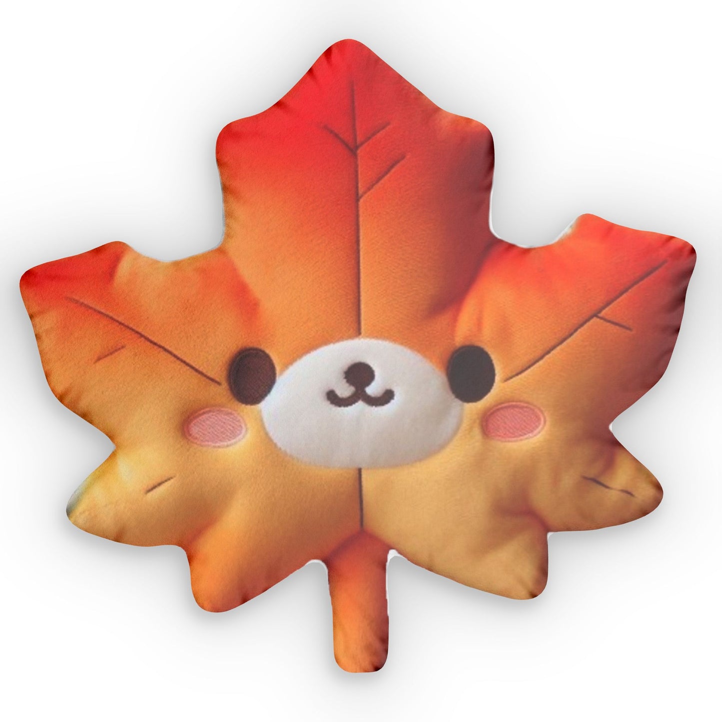 Kawaii Fall Season Leaf, Leave Plush, Shaped Pillow