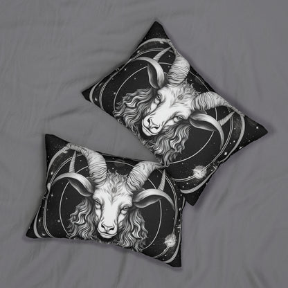 Capricorn Zodiac Design, Spun-Polyester Lumbar Pillow, Double-Sided Print