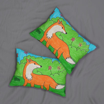 Fox Woodland Animal Foxy Spun Polyester Lumbar Pillow