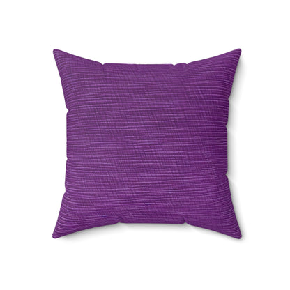 Violet/Plum/Purple: Denim-Inspired Luxurious Fabric - Spun Polyester Square Pillow