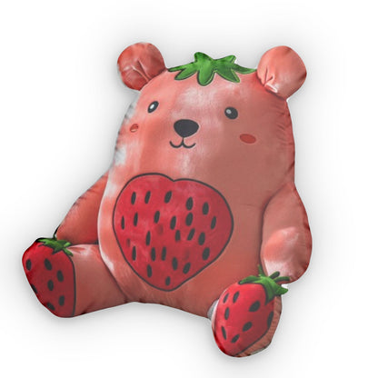 Strawberry Teddy Bear Shaped Large Pillow Shaped Pillows