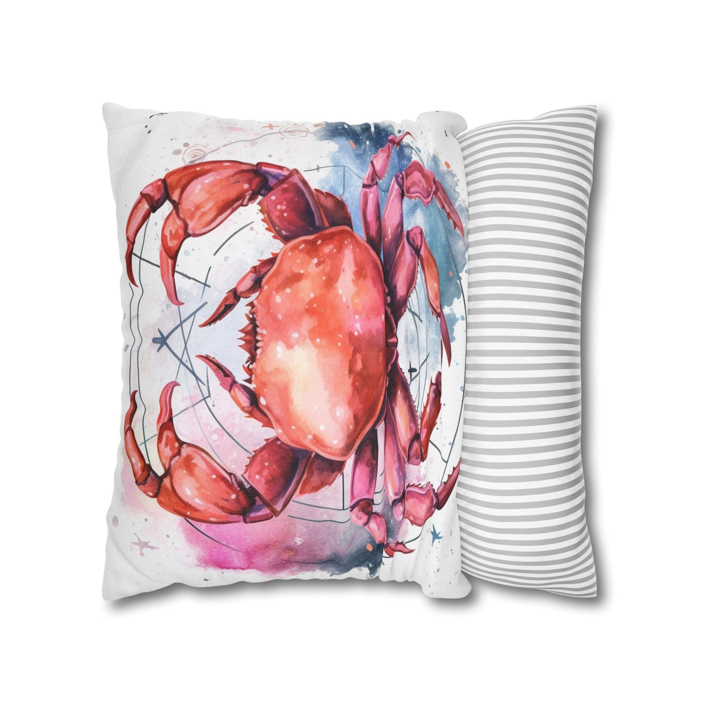 Cancer Star Sign - Elegant Zodiac Astrology Spun Polyester Square Pillow Case