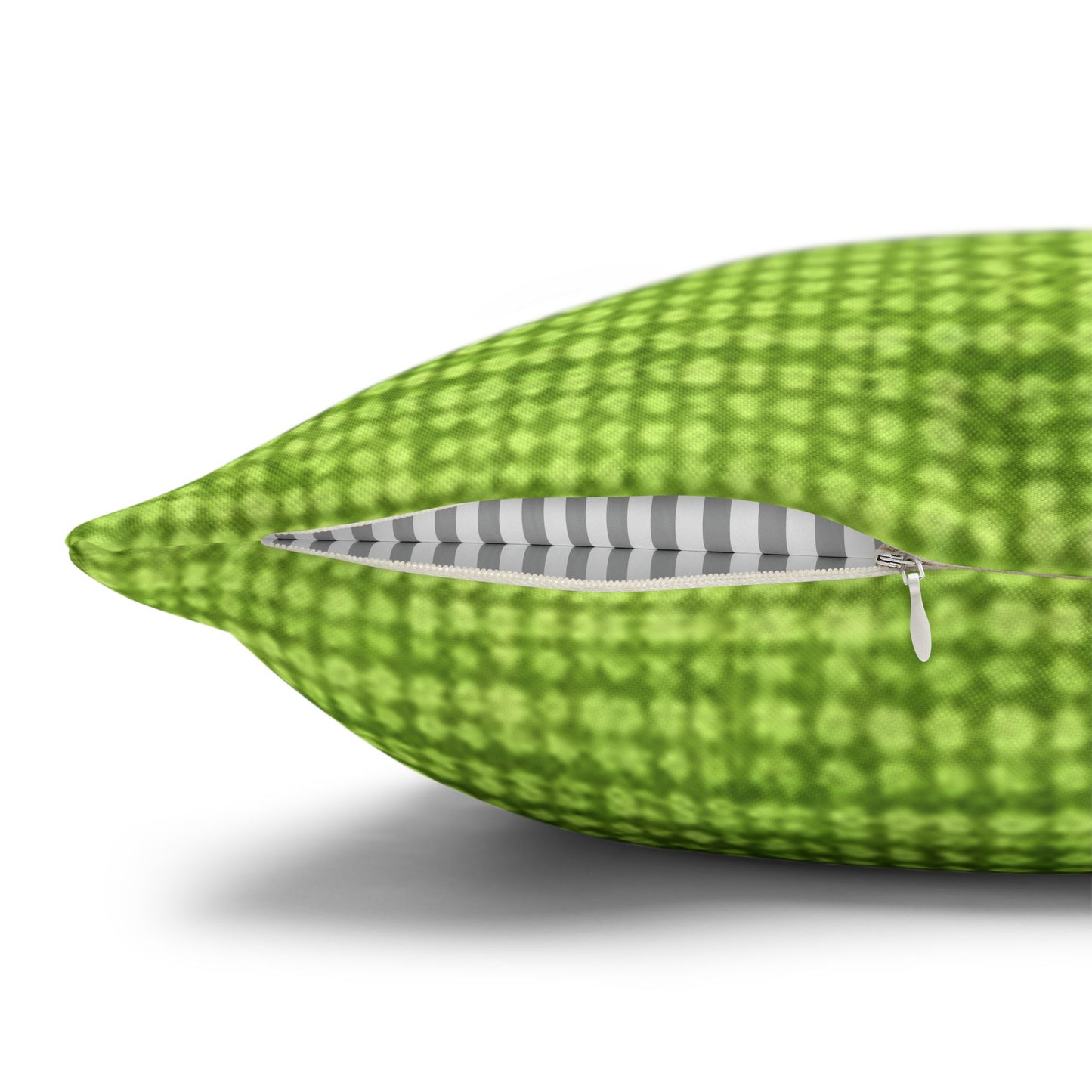 Lush Grass Neon Green: Denim-Inspired, Springtime Fabric Style - Spun Polyester Square Pillow Case