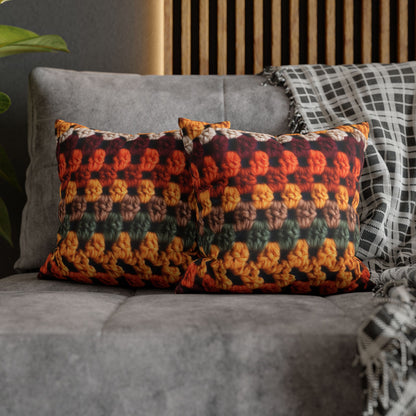 Crochet Thanksgiving Fall: Classic Fashion Colors for Seasonal Look - Spun Polyester Square Pillow Case