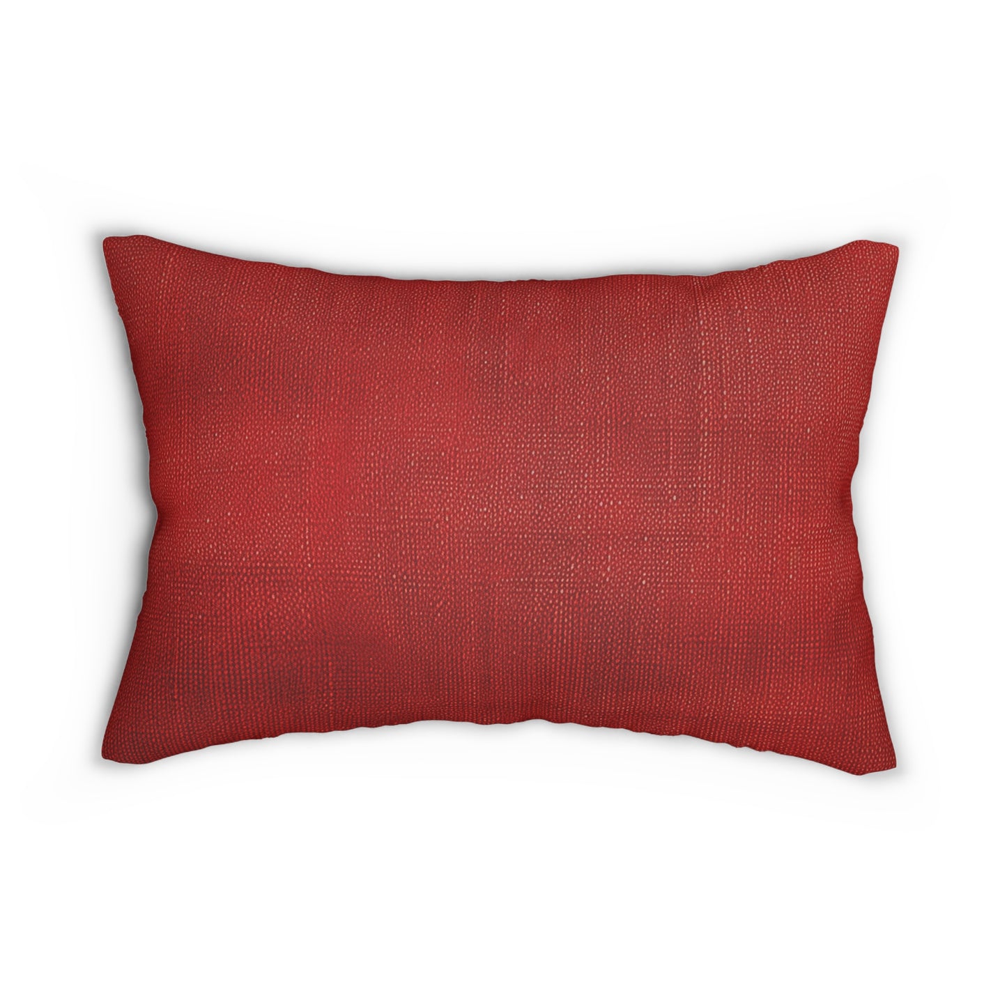 Juicy Red Berry Blast: Denim Fabric Inspired Design - Spun Polyester Lumbar Pillow