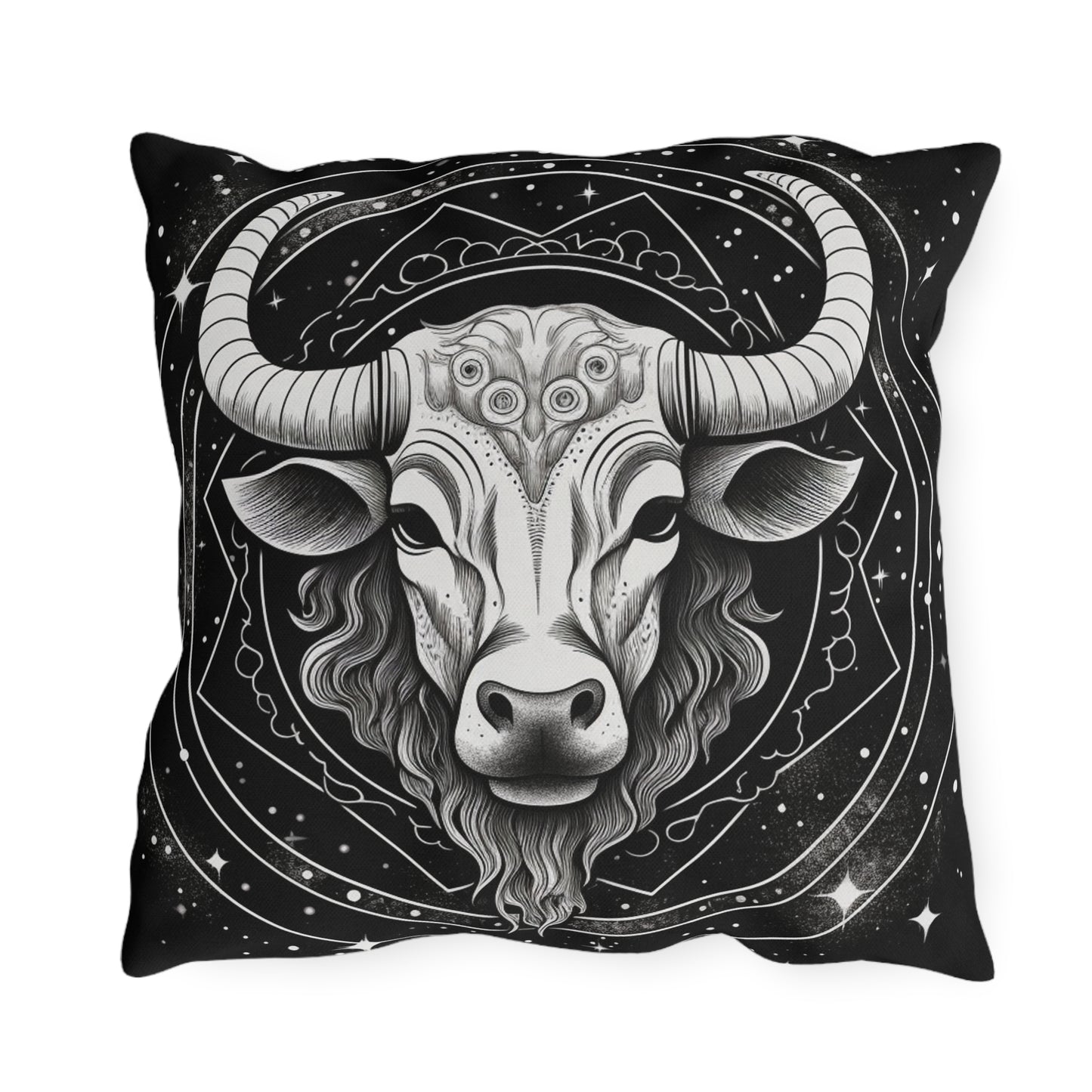 Taurus Zodiac UV-Resistant Outdoor Pillow, Water-Resistant, Spun Polyester