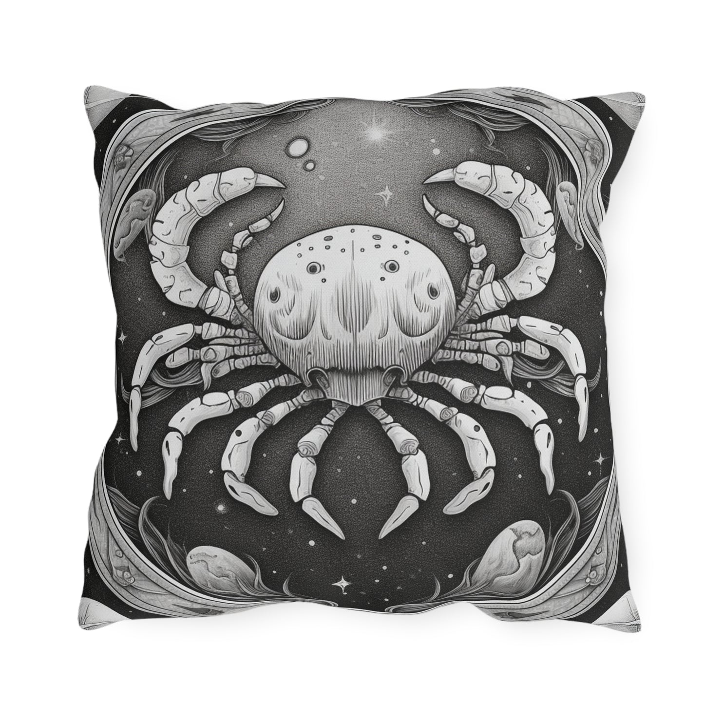 Cancer Zodiac UV-Resistant Outdoor Pillow, Water-Resistant, Spun Polyester