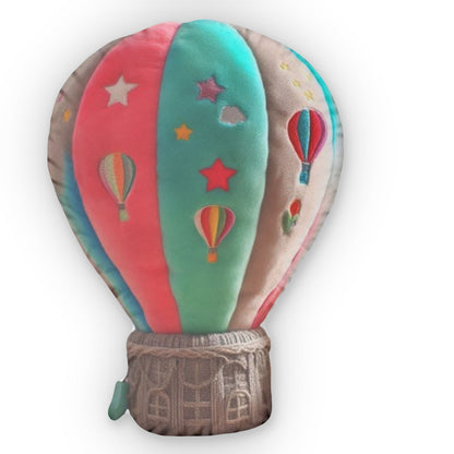 Hot Air Balloon Plush Shaped Pillow