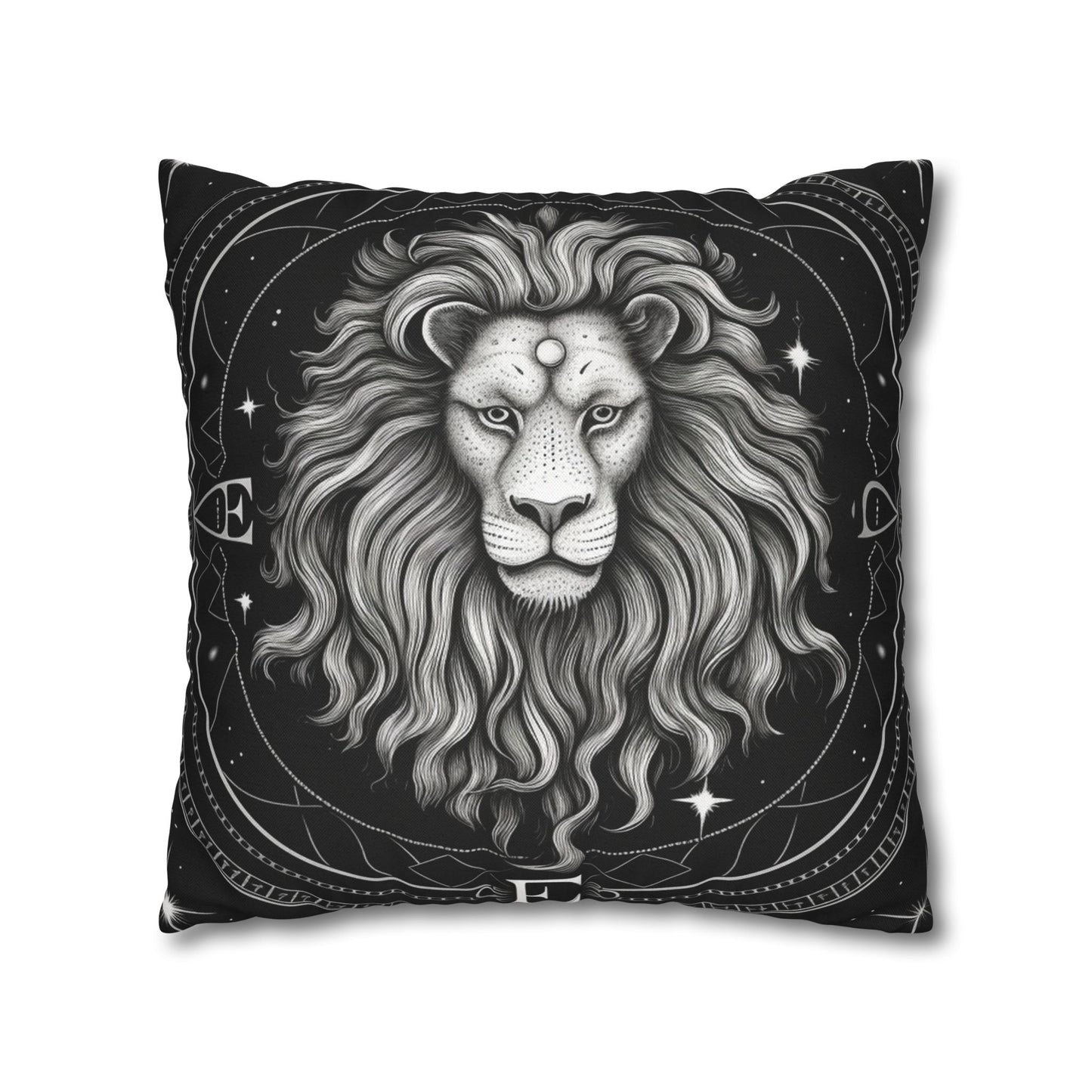 Leo Zodiac Sign Spun Polyester Square Pillow Case, Double Sided Print