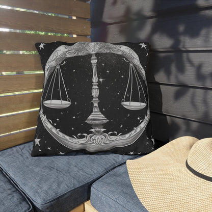 Libra Zodiac UV-Resistant Outdoor Pillow, Water-Resistant, Spun Polyester