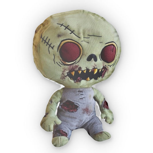 Zombie Horror, Spooky Halloween Gift, Haunted Plush Shaped Pillow