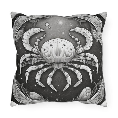 Cancer Zodiac UV-Resistant Outdoor Pillow, Water-Resistant, Spun Polyester