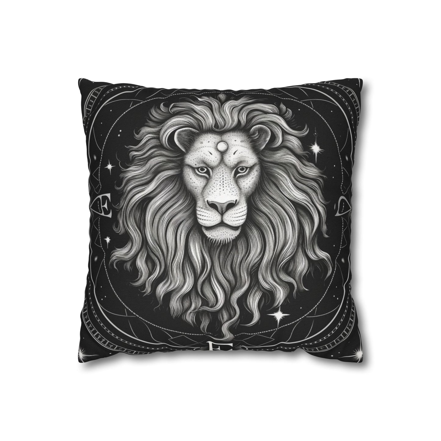 Leo Zodiac Sign Spun Polyester Square Pillow Case, Double Sided Print