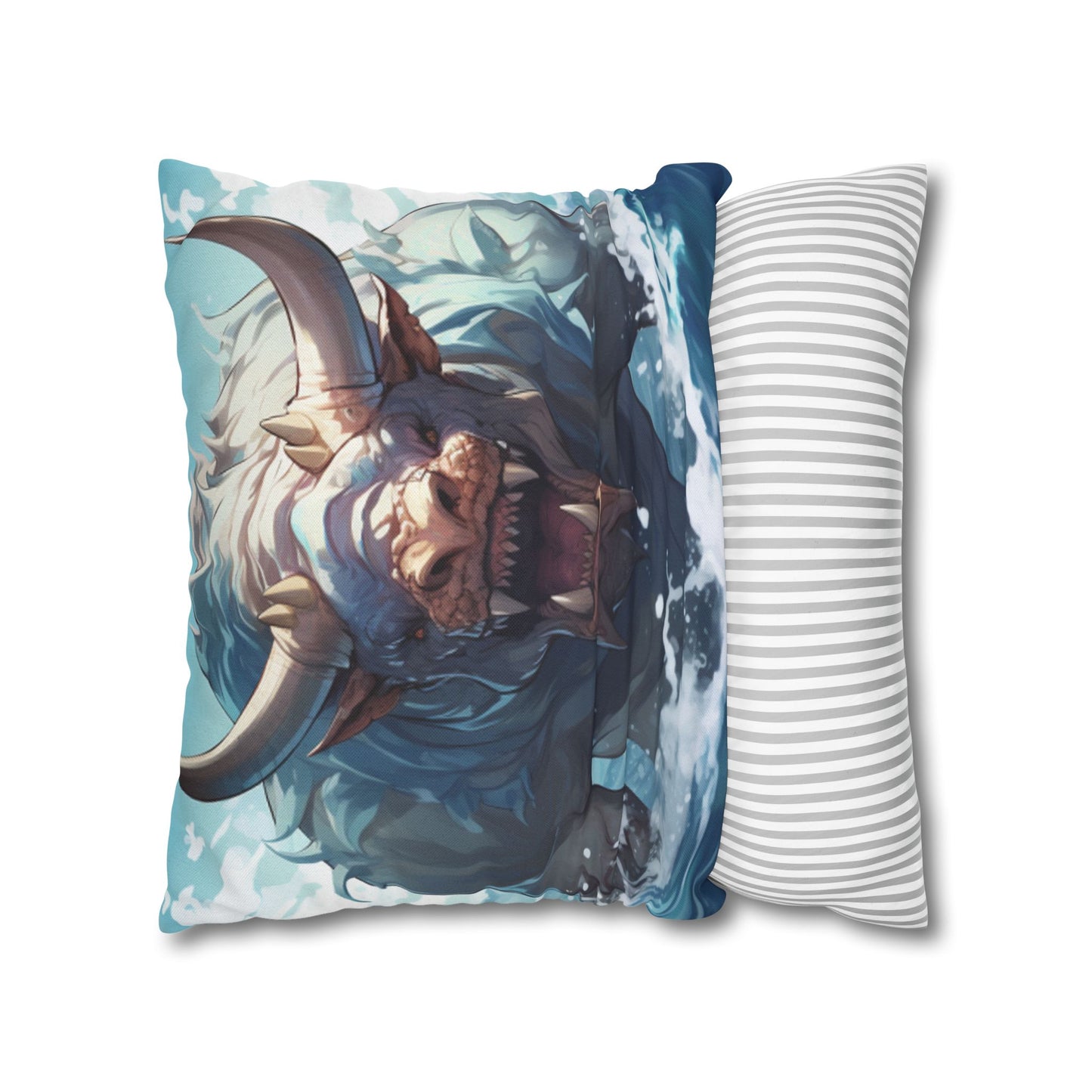 Bull Shark Fusion: Water Fantasy - Hybrid Ocean Marine Animal - Spun Polyester Square Pillow Case