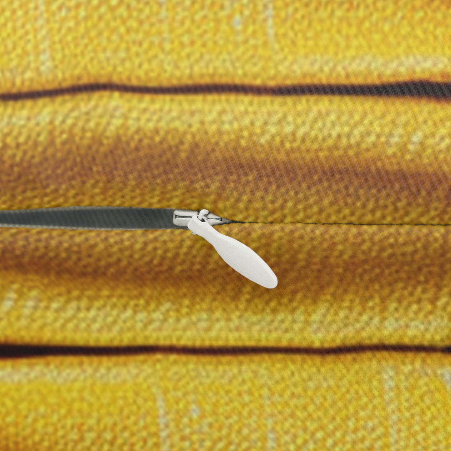 Banana Yellow Lemon: Bold Distressed, Denim-Inspired Fabric - Spun Polyester Lumbar Pillow