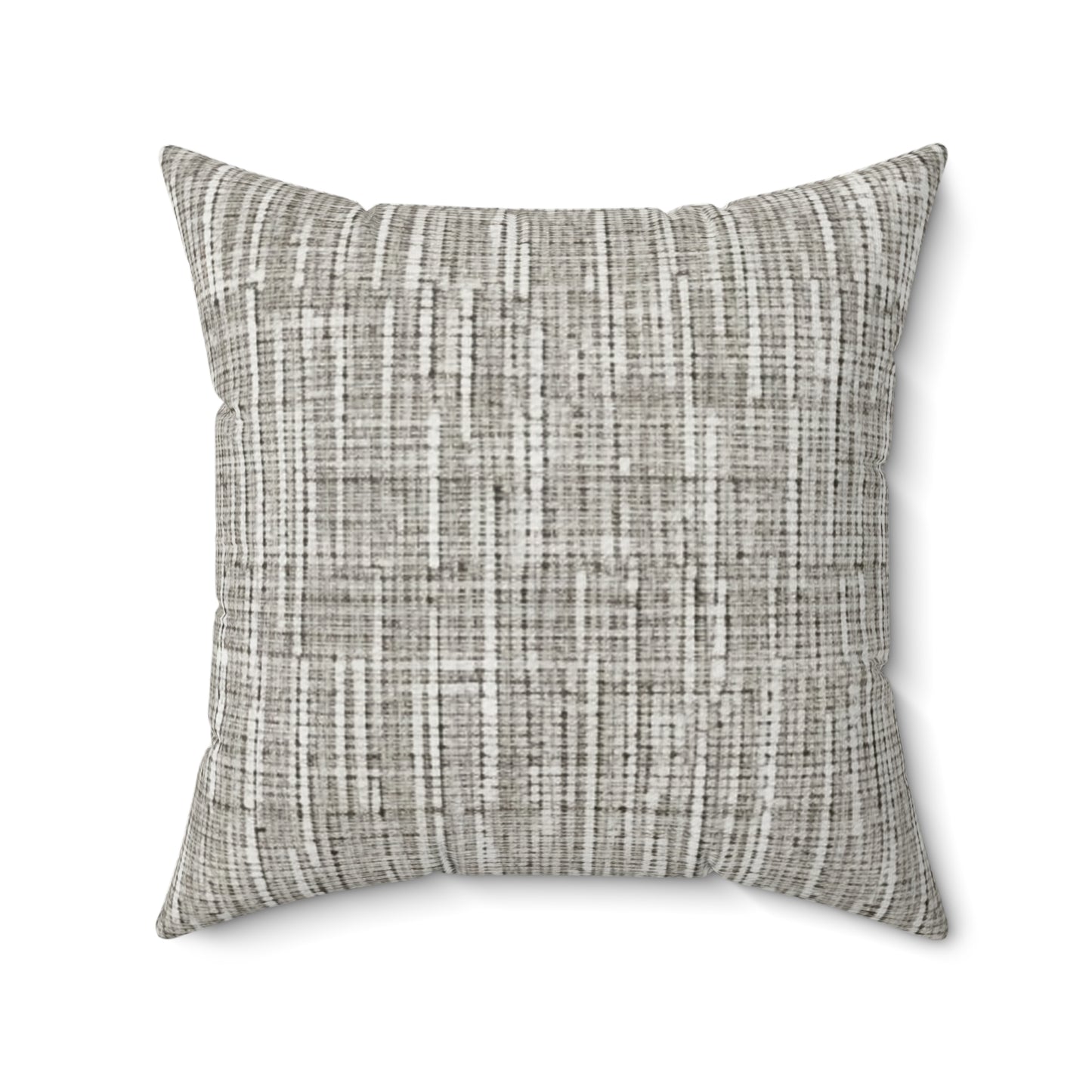 Silver Grey: Denim-Inspired, Contemporary Fabric Design - Spun Polyester Square Pillow